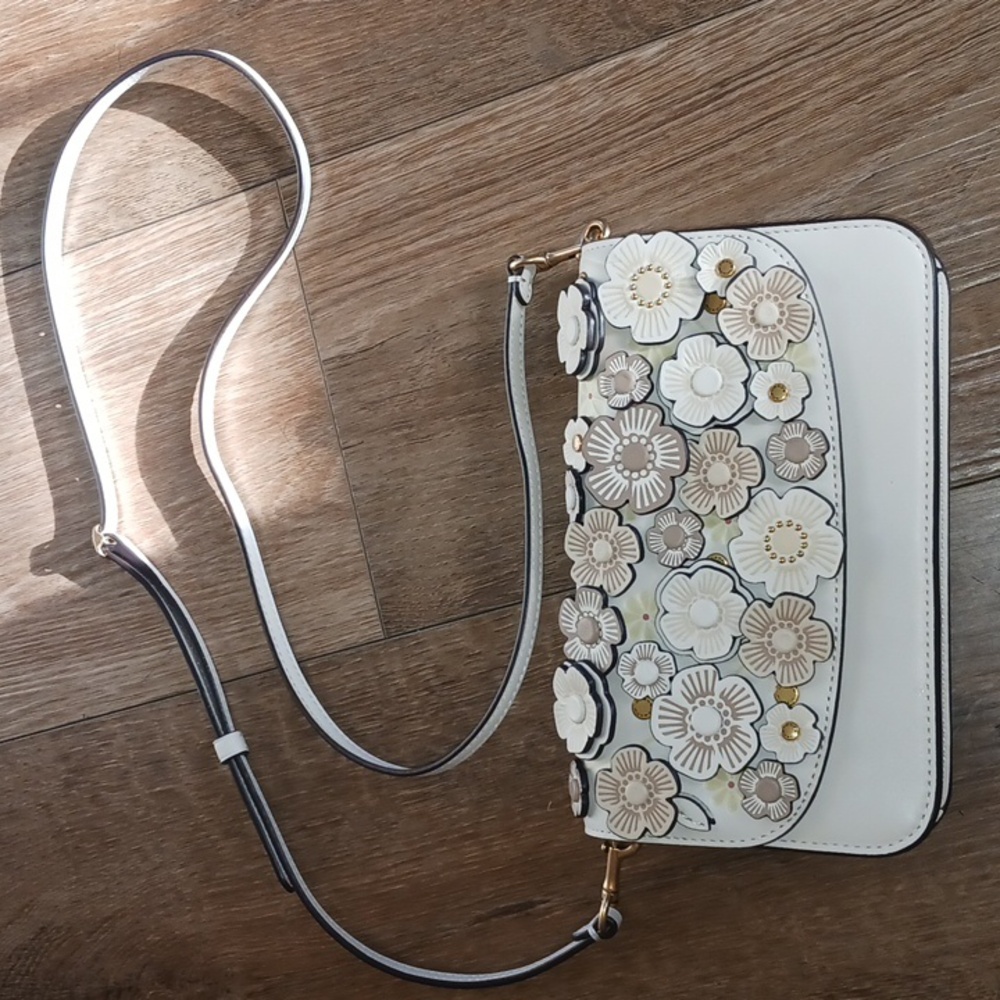 Coach Hayden Cream Tea Rose Crossbody Bag - Picture 16 of 16